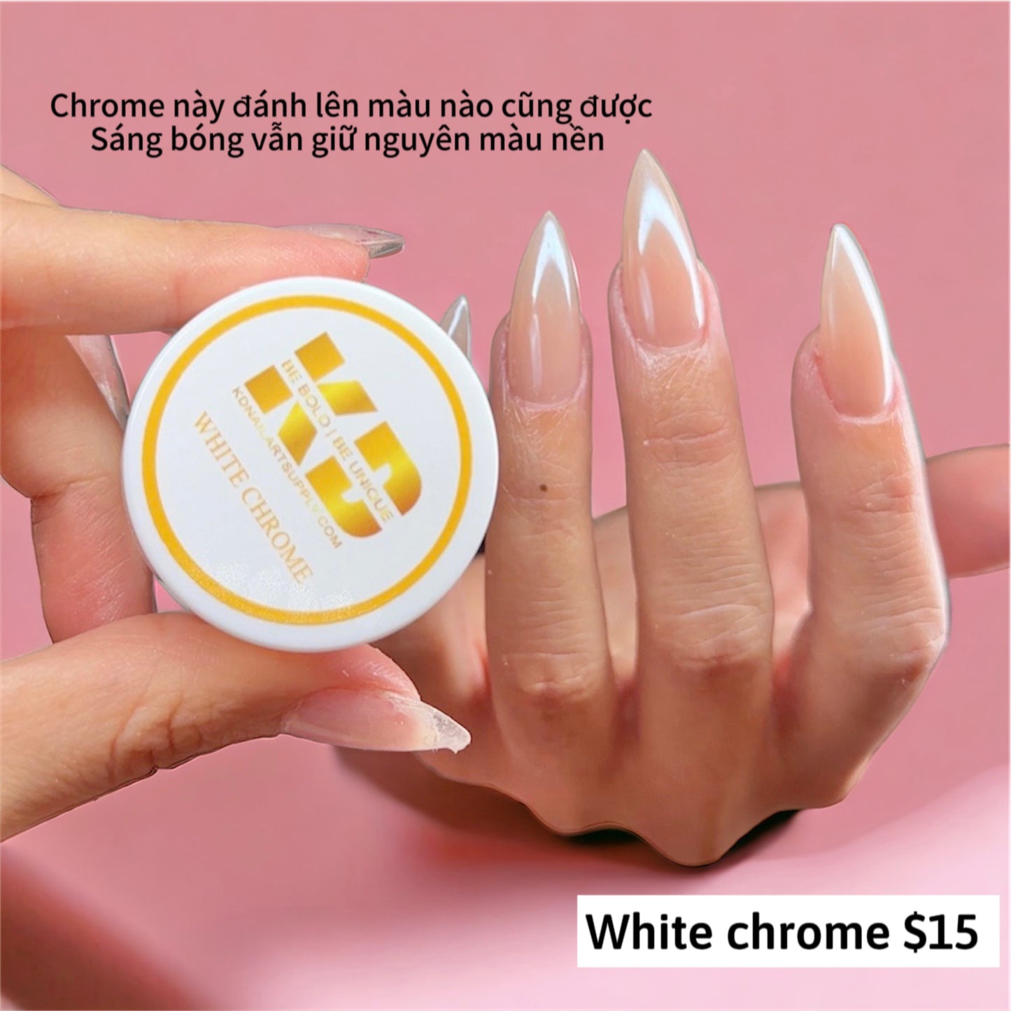White chrome - Clear chrome